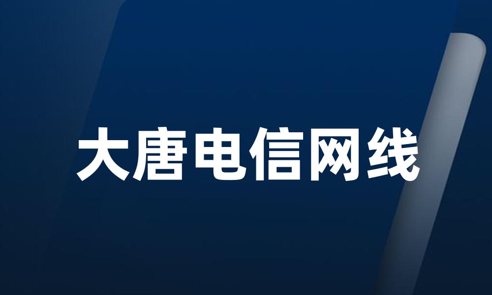 大唐电信网线