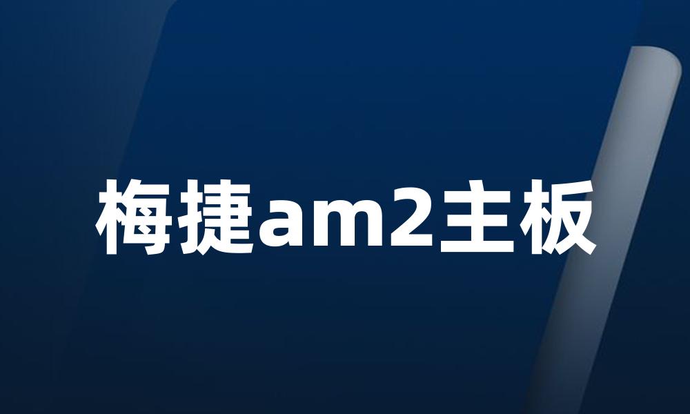 梅捷am2主板