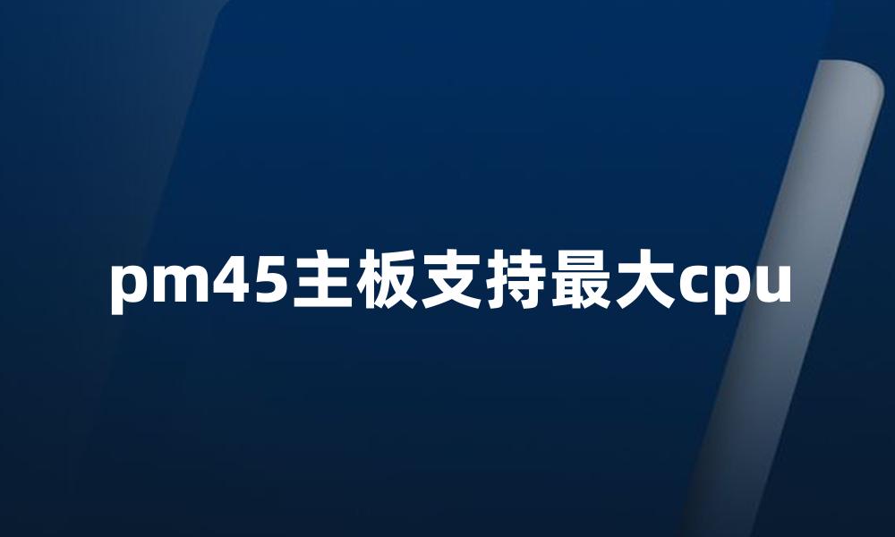 pm45主板支持最大cpu