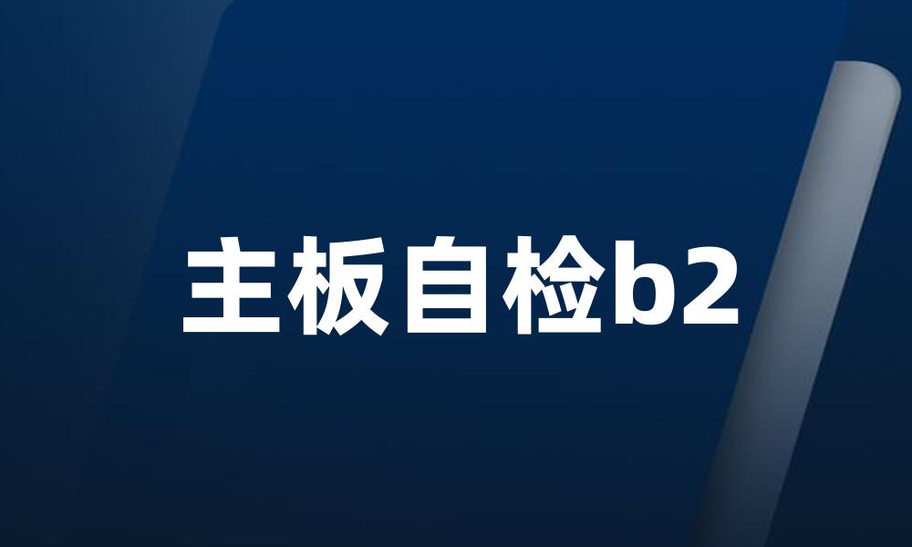 主板自检b2