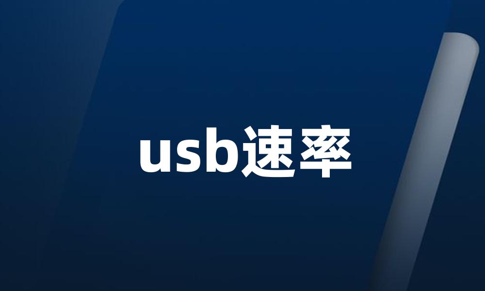 usb速率