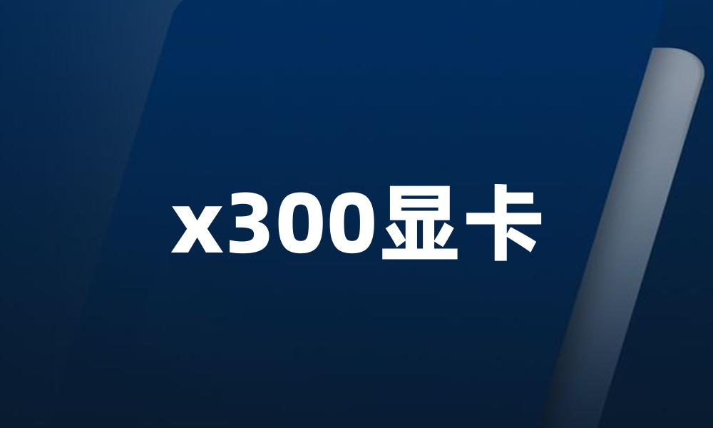 x300显卡