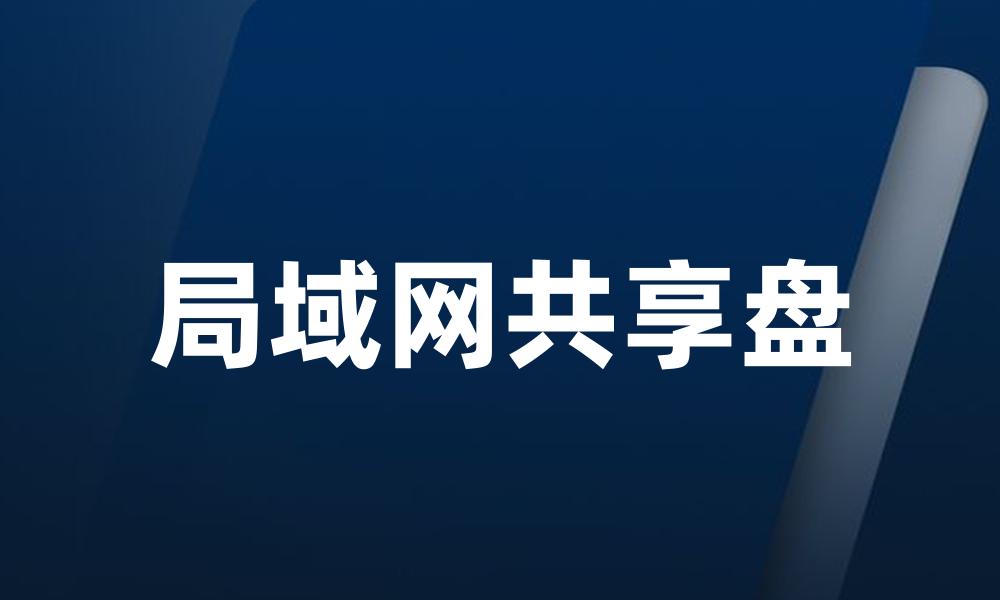 局域网共享盘