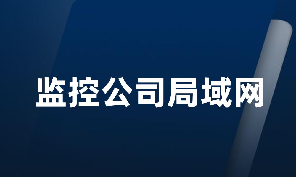 监控公司局域网