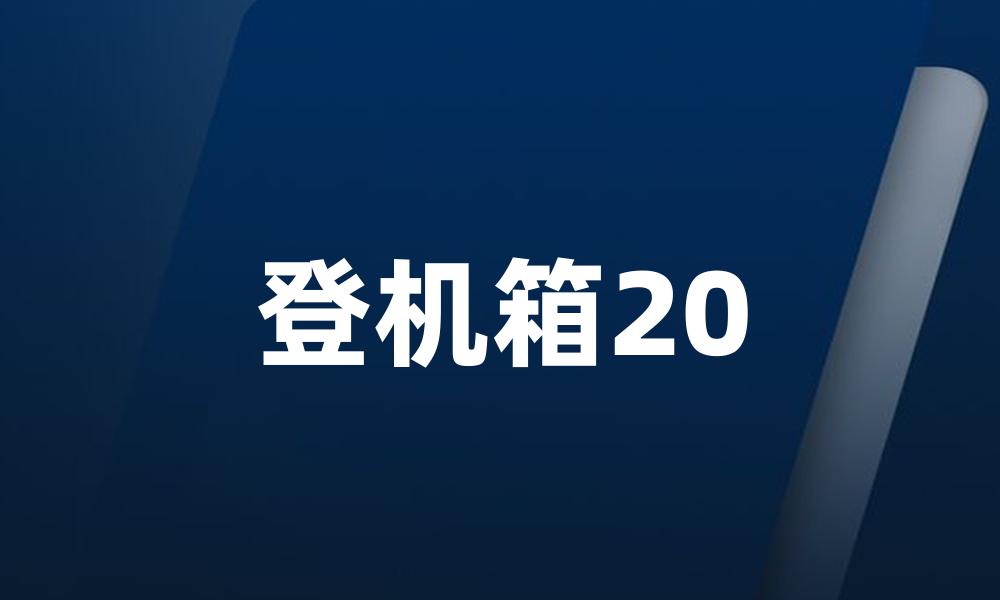 登机箱20