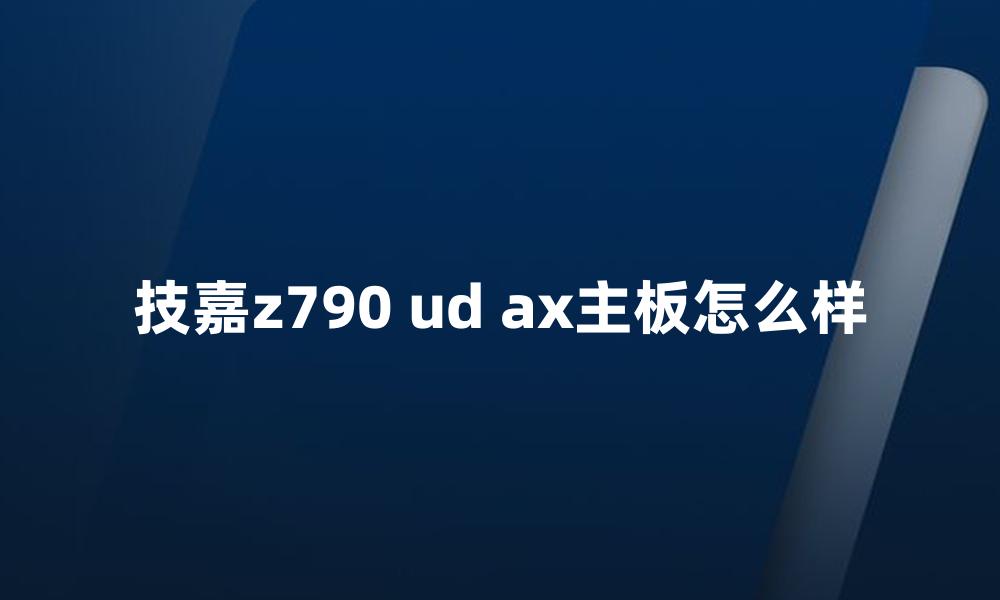 技嘉z790 ud ax主板怎么样