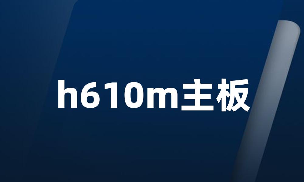 h610m主板