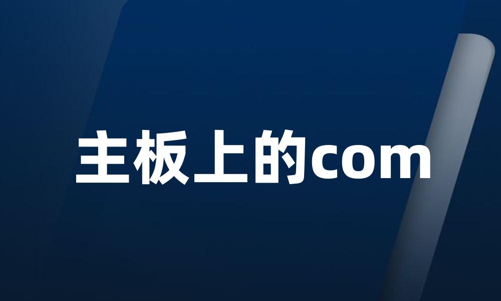 主板上的com